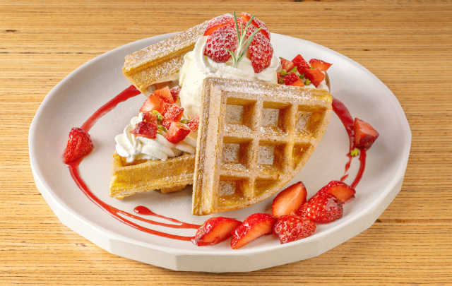 シキシマワッフル いちごカスタード